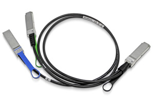 NVIDIA Passive Copper Hybrid Cable, IB HDR 200Gb/s to 2x100Gb/s, QSFP56 to 2xQSFP56, 1 meter, Part ID: MCP7H50-H001R30